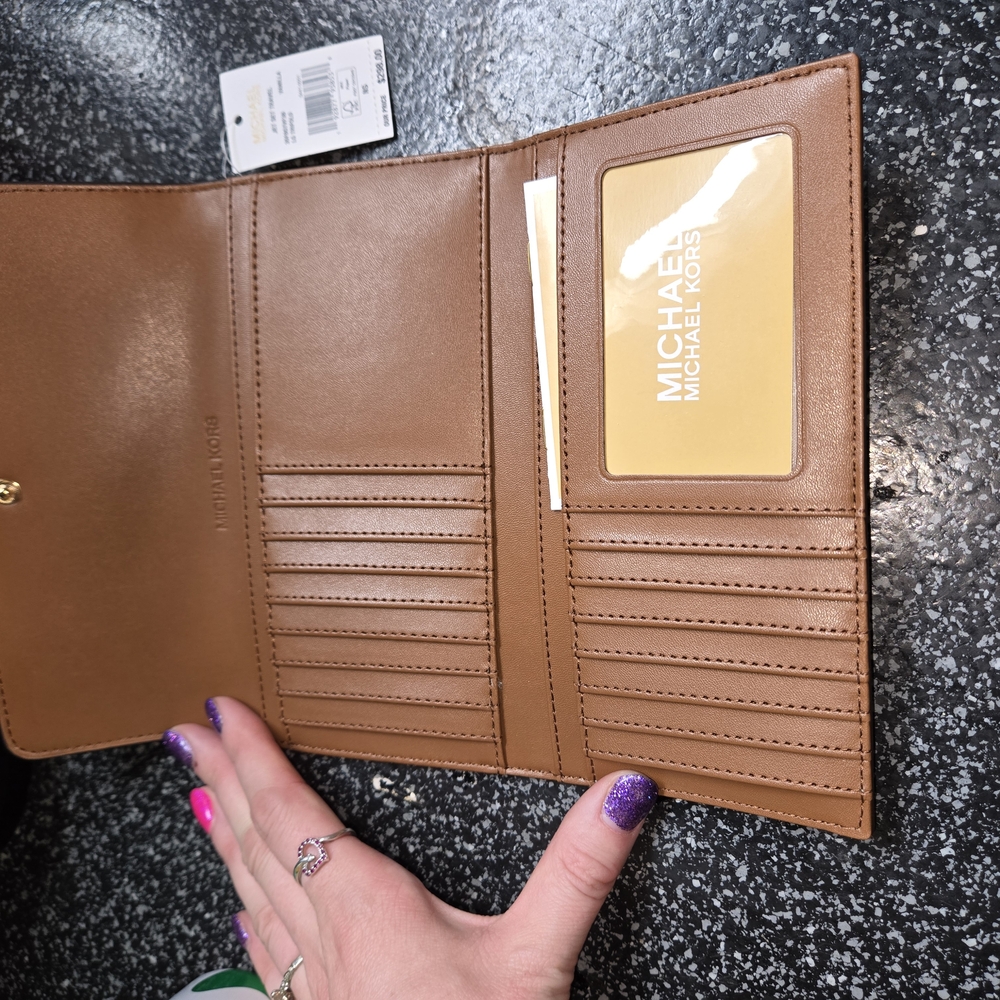 Michael Kors Beige Patterned Wallet - image 2